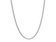 1.8mm Small Solid Stainless Steel Rounded Snake Chain Necklace 16