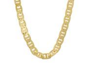 9mm 14k Gold Plated Mariner Chain Necklace 40