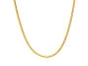 Small 14k Yellow Gold Plated 2mm Diamond Cut Rounded Snake Link Chain 20