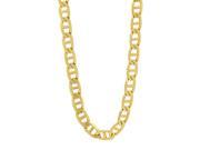 6mm 14k Gold Plated Mariner Link Chain Necklace 24