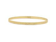 4mm Gold Plated Ridged Bangle Bracelet with Etched Design Size Large