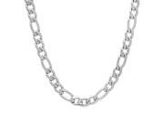 Durable Solid Stainless Steel 5mm Smooth Figaro Link Chain Necklace, 30 Durable Solid Stainless Steel 5mm Smooth Figaro Link Chain Necklace, 30