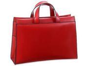 Jack Georges Milano Collection Wide Gusset Top Zippered Briefcase Bla