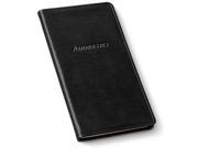 Gallery Leather Pocket Address Book Acadia Leather Black