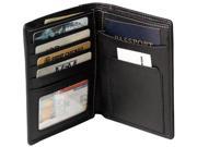 Winn Cowhide Napa Leather Deluxe Passport Case Black