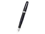 Aurora Optima Fountain Pen Black with Chrome Medium