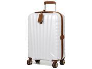 Roncato Uno Zip 22 Spinner Carry On Polycarbonate With Leather Trim Pearl