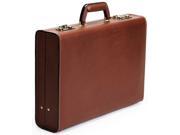 Korchmar Schlesinger Collection 4 Belting Leather Attache Case Brown