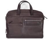 Scully Leather With Nylon Gusseted Workbag Brown
