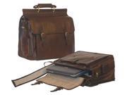 Scully Leather Laptop Brief Brown