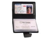 Winn Mini Leather Business Card Holder Black