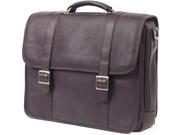 Claire Chase Vaquetta Leather Porthole Briefcase Cafe