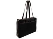 Jack Georges Generations Edge Collection Three Way Zippered Tote Black With Cream