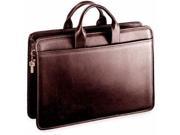 Jack Georges Platinum Collection Single Gusset Leather Briefcase Brown