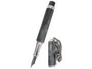 Urso Black Panther Fountain Pen Sterling Silver in PVD Black Medium