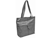 Sven Handbags Large Leather Tote Bag Metallic Dark Pewter