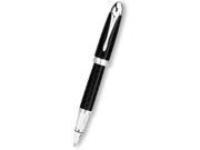Krone Etched Solid Rollerball Pen Black