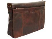 Mosaic Collection Stained Buffalo Leather Laptop Messenger Bag