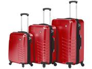 Mia Toro ITALY Mondavio Hardside 3 Piece Spinner Luggage Set Red
