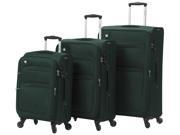 Mia Toro ITALY Alagna 3 Piece Spinner Luggage Set Green