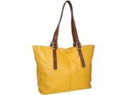 Waxed Classico Leather Sherry Baby Tote Lemon