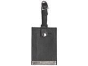 Leather Luggage Tag Black