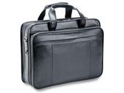 Mancini Italian Leather 15.4 Laptop Briefcase Black