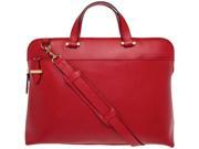 Leather Stephanie RFID Large Briefcase Red
