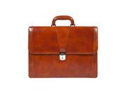 Old Leather Collection Double Gusset Briefcase Amber
