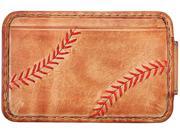 Baseball Stitch Front Pocket Wallet Tan