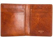 Dolce Old Leather Front Pocket Wallet with Magnet Close Amber