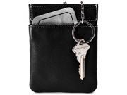Leather Facile Frame Coin And Key Holder Black