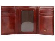 Leather Collection Trifold Wallet Dark Brown