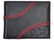 Rawlings Baseball Stitch Bifold Wallet Black