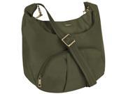 Anti Theft Round Hobo with RFID Wristlet Moss Green