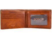 Dolce Old Leather Credit Wallet with ID Passcase Amber