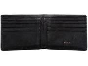 Washed Old Leather 8 Pocket Deluxe Executive Wallet Black