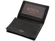 Bosca Washed Old Leather Full Gusset 2 Pocket Card Case with ID Black