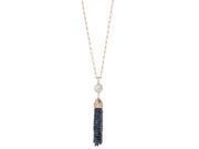 Time Place Beaded Tassle Necklace 34 Howlite
