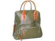 Waxed Classico Leather Lily Petal Backpack Green