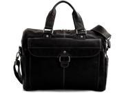 Voyager Collection Top Zip Briefcase with Front Flap Black