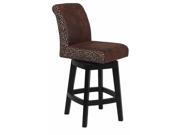 Antique Brown 26 Swivel Solid Birch Black Counter Stool