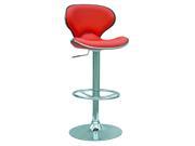 Red Pneumatic Gas Lift Adjustable Height Swivel Stool