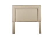 St Kitts Queen Full Size Beige Tan Hex Stich Upholstered Nailhead Trim Square Headboard