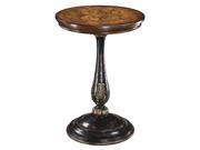 Artistic Brown Round Accent Table