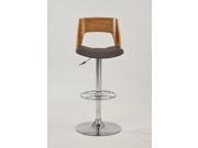 Brown Plywood Open Back Pneumatic Stool
