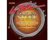 La Bella M45 B Stainless Steel Round Wound 5 String – Standard Light 45 128