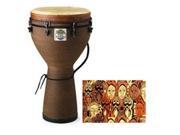 Remo Key Tuned 10x24 Djembe in Multi Mask Fabric Finish DJ0010LM