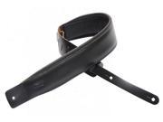 Levy s 2.5 Foam Padded Leather Guitar Strap Black