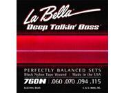 La Bella 760N Deep Talkin Bass Black Nylon Tape Wound 60 115